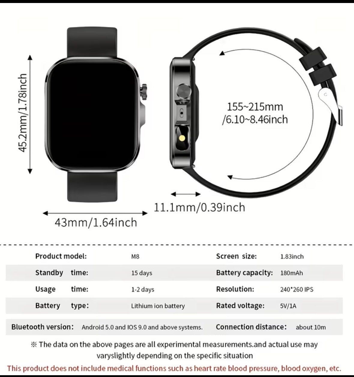 Smartwatch Premium Noir - Sport