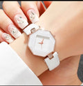 Ceas de Dama Octagon Pure White