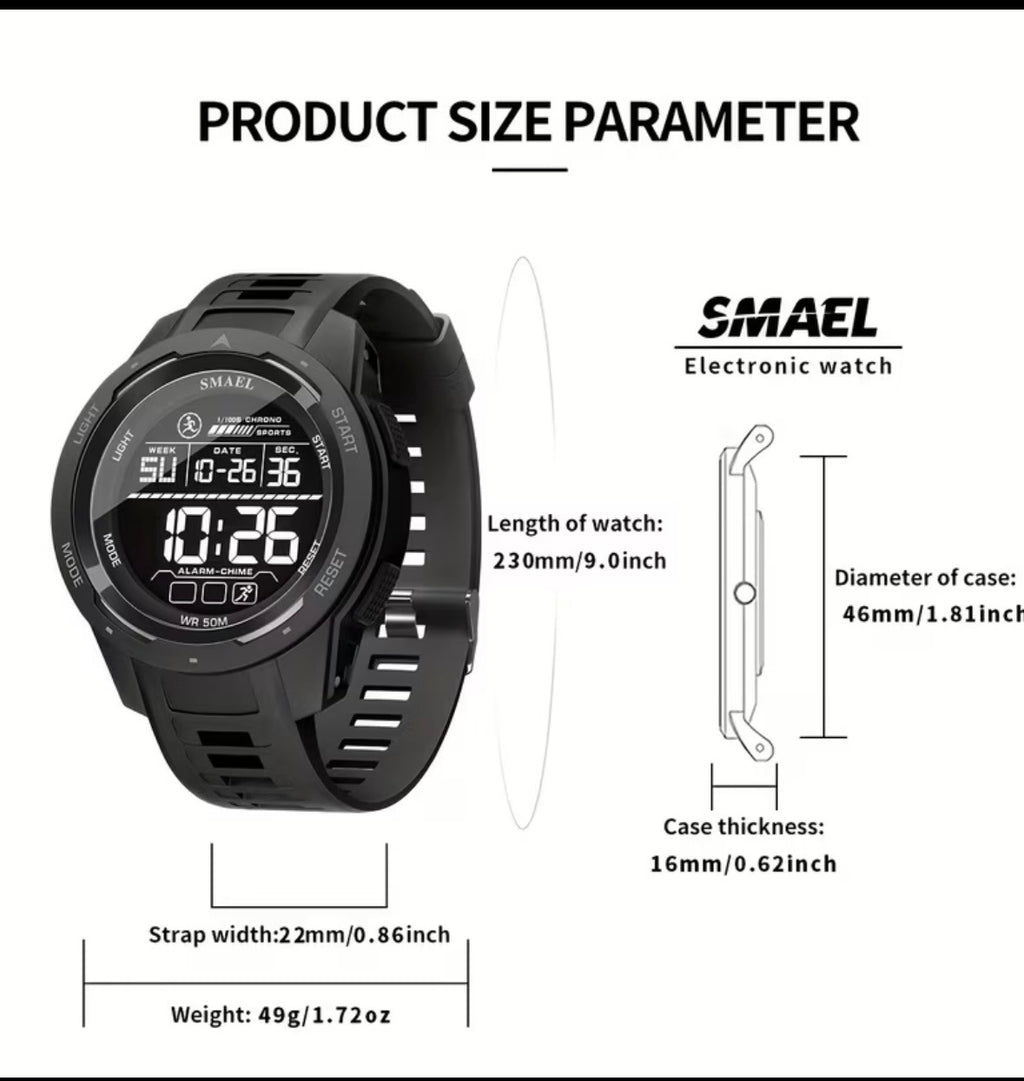 SMAEL LED Digital - Alb