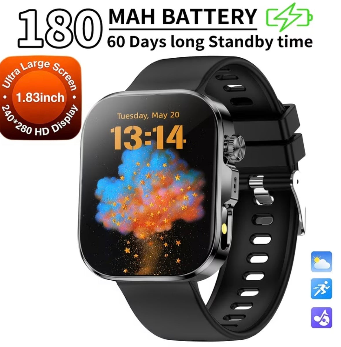 Smartwatch Premium Noir - Sport